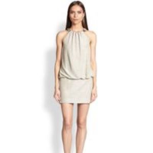Laundry by Shelli Segal Beaded-Neckline Blouson Dress